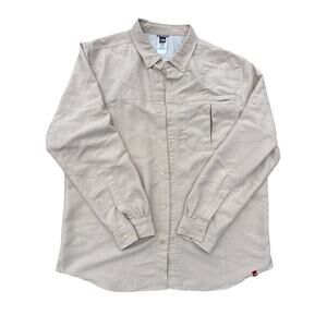 The North face Shirt Mens XL Long Sleeve cream button up heavyweight western